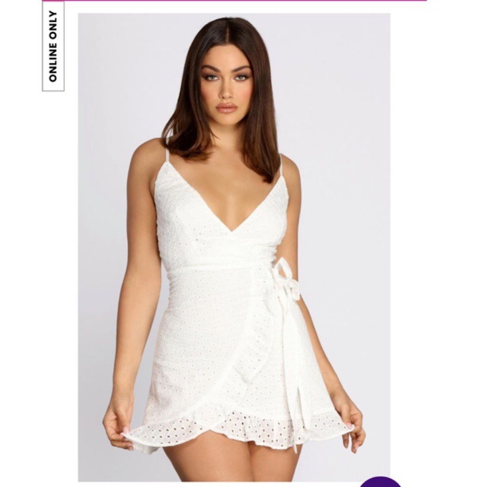 Windsor- White Eyelet Mini Dress